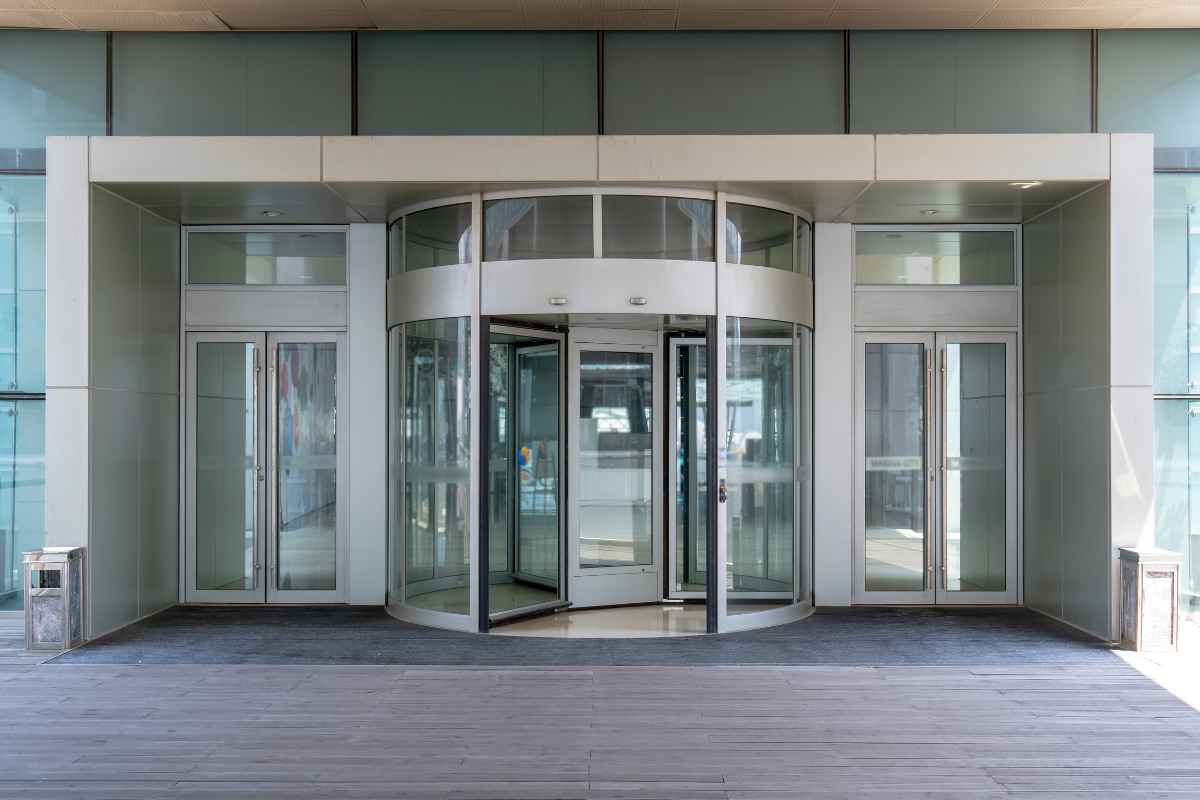 An office is adorned with commercial glass choices that make sense for the business.