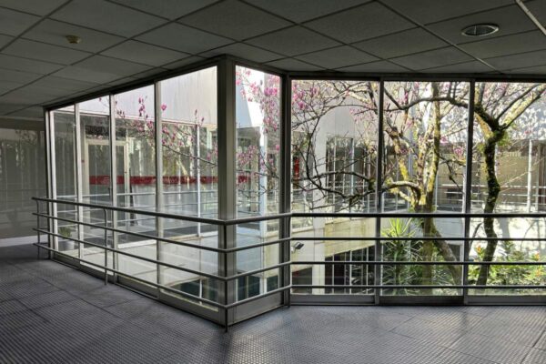 A glass walkway appears to have been fabricated with a focus on safety, a common trend foreseen by our 2026 glass market predictions.